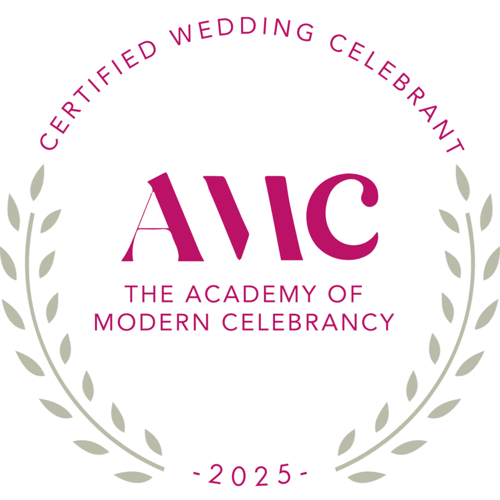 amc badge wedding pink laurel
